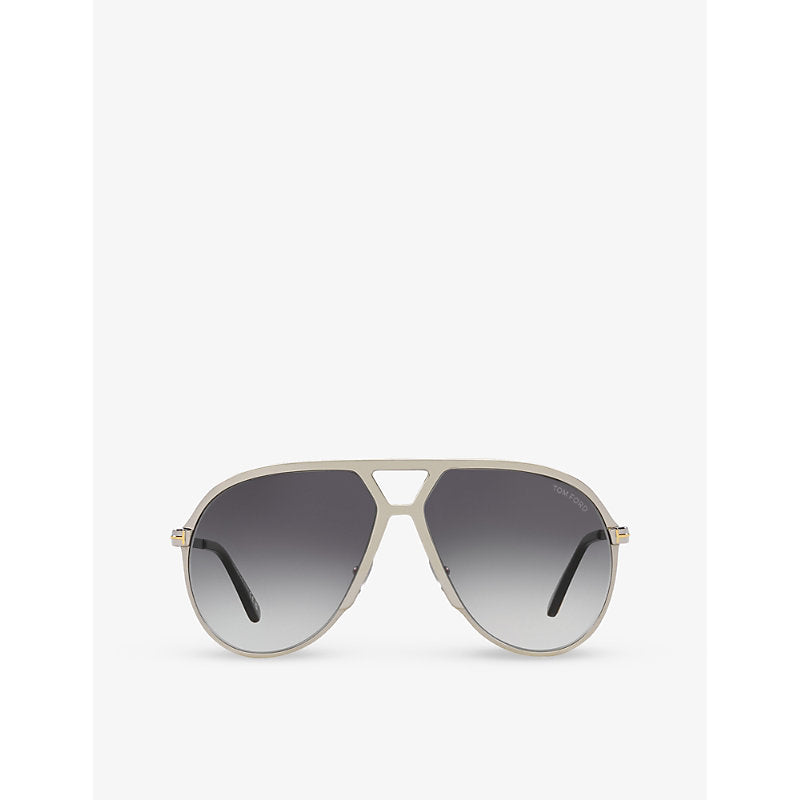  Tom Ford TR001674 Xavier aviator-frame metal sunglasses