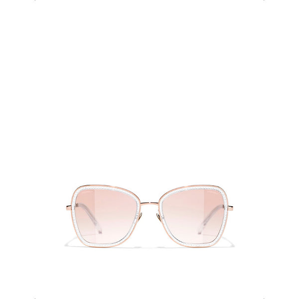 Chanel CH4277B square-frame metal sunglasses