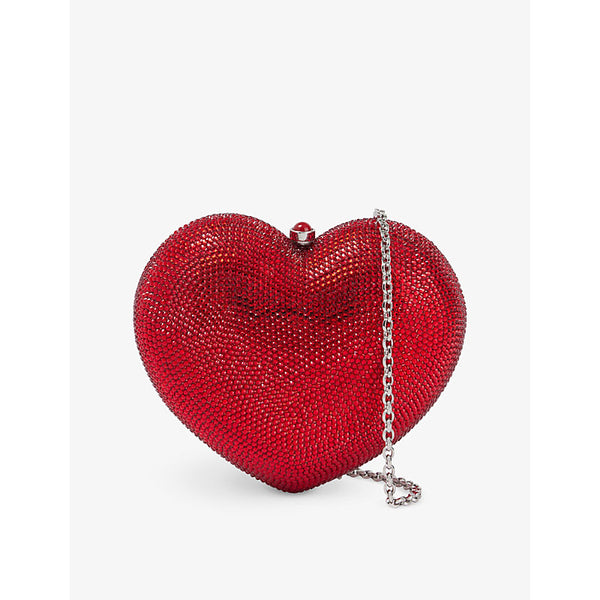 Judith Leiber Couture L'amour Petite Coeur metal clutch bag