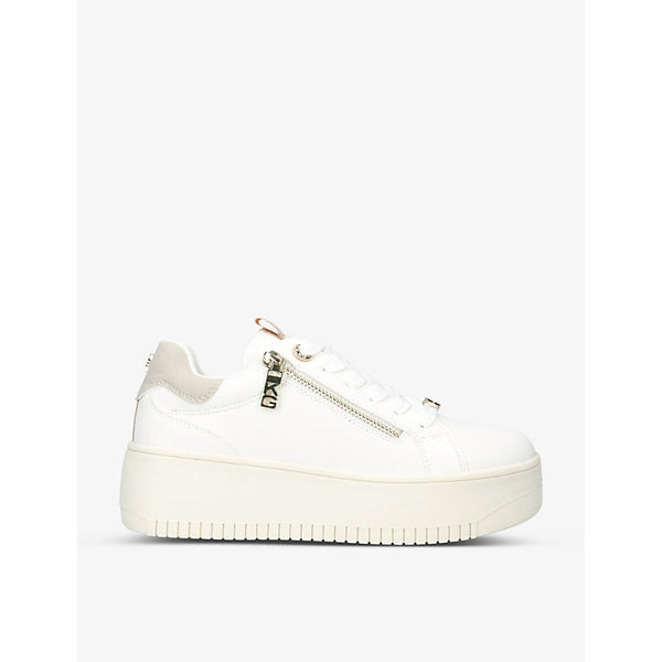  Kg Kurt Geiger Leslie side-zip platform faux-leather low-top trainers