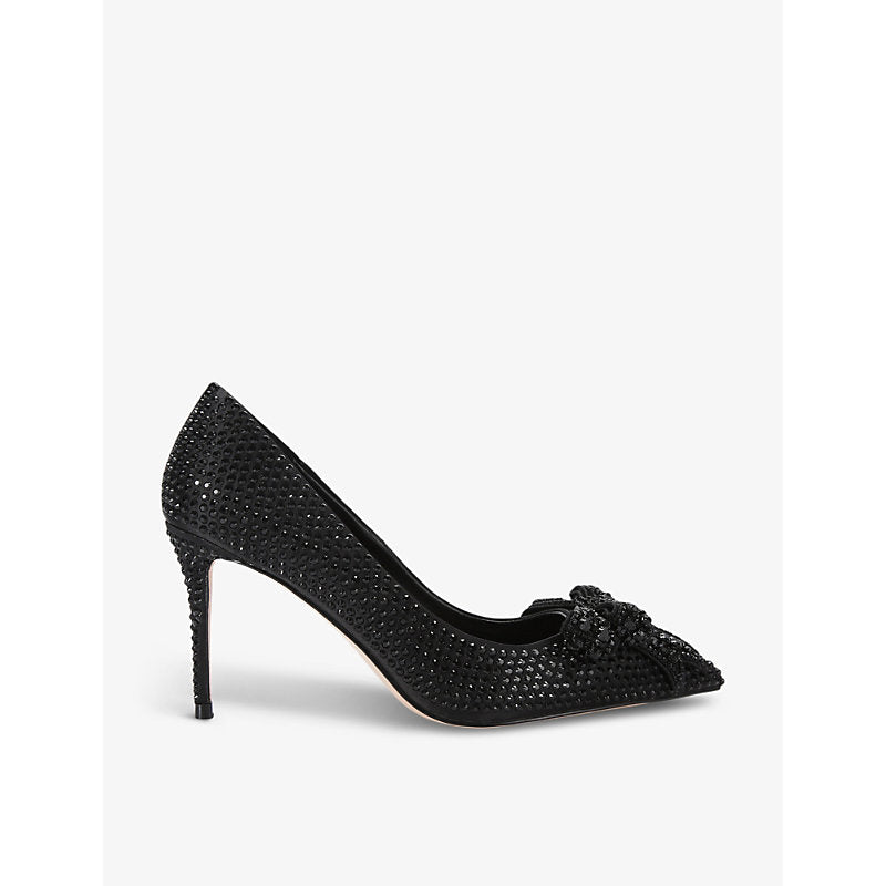 Kurt Geiger London Belgravia bow crystal-embellished courts