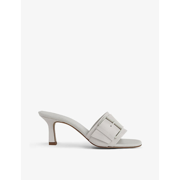 Whistles Adella buckle-embellished heeled leather mules | WHISTLES