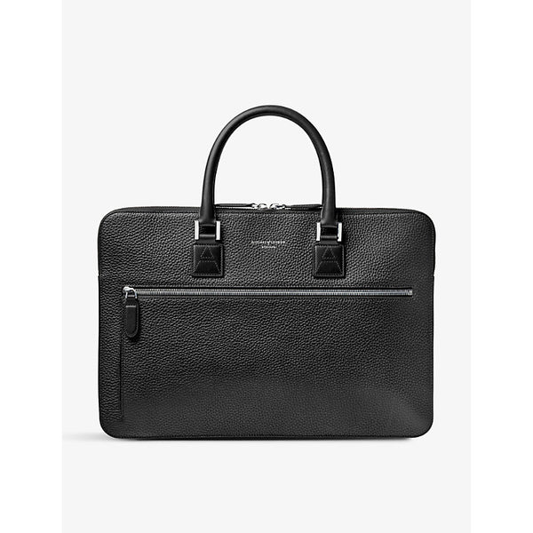 Aspinal Of London Mount Street grained-leather logo-embossed document case | Aspinal Of London