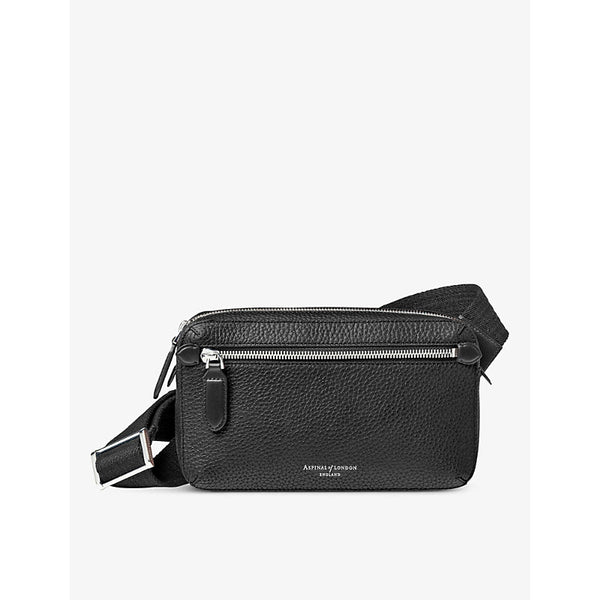 Aspinal Of London Reporter East West grained-leather messenger bag | Aspinal Of London