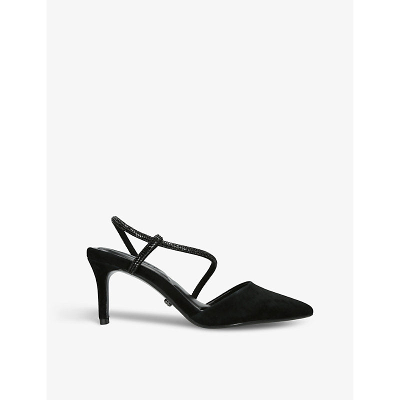  Carvela Paparazzi logo-embellished suede heeled courts