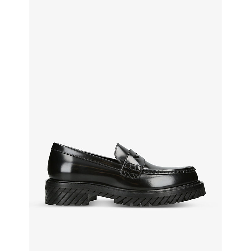 Off-White C/O Virgil Abloh Combat leather loafers | Off-White C/O Virgil Abloh