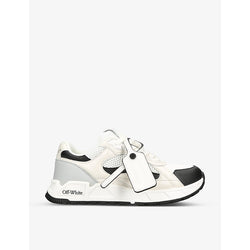 Off-White C/O Virgil Abloh Kick Off tag-embellished leather low-top trainers