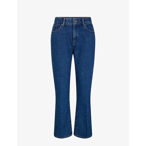  Soeur Francisco contrast-stitch straight-leg high-rise jeans