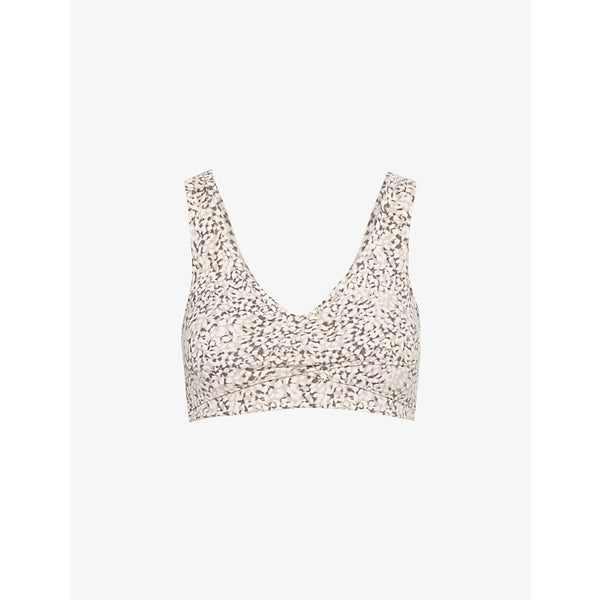 Varley Kellam V-neck stretch recycled-polyester bra