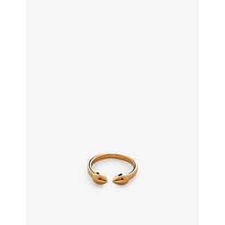 Monica Vinader Fiji Bud 18ct yellow-gold vermeil-plated sterling silver stacking ring