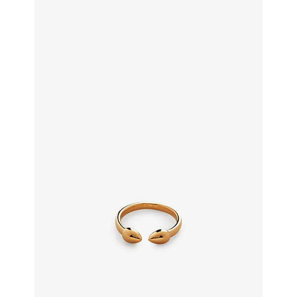 Monica Vinader Fiji Bud 18ct yellow-gold vermeil-plated sterling silver stacking ring