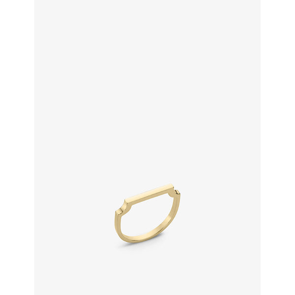 Monica Vinader Signature Thin 18ct yellow gold-plated vermeil sterling silver ring