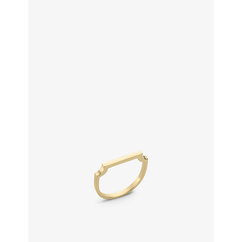 Monica Vinader Signature Thin 18ct yellow gold-plated vermeil sterling silver ring