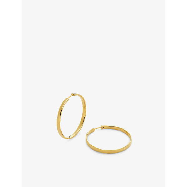 Monica Vinader Siren Muse large 18ct yellow gold-plated vermeil sterling-silver hoop earrings