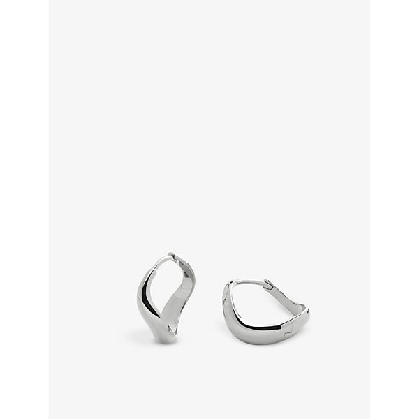 Monica Vinader Swirl small recycled sterling-silver hoop earrings