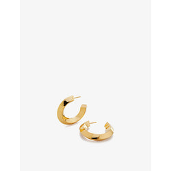 Monica Vinader Power 18ct yellow gold-plated vermeil sterling-silver large hoop earrings | MONICA VINADER