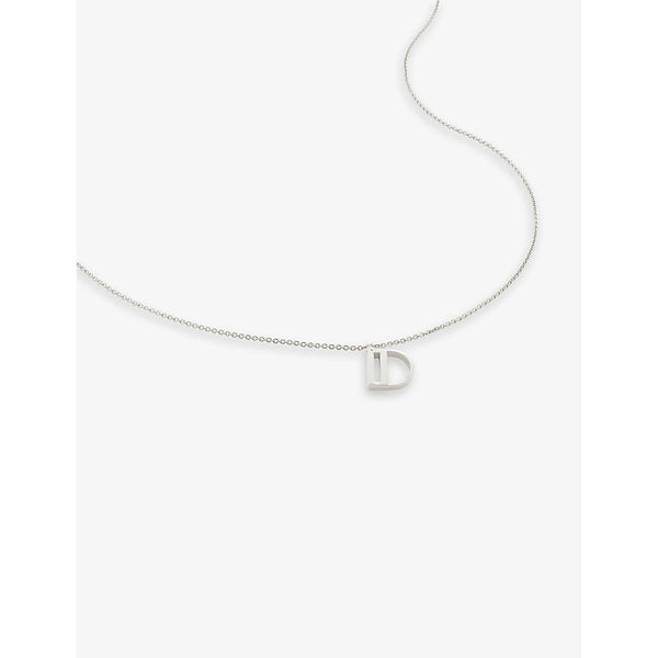 Monica Vinader D letter-charm recycled sterling-silver pendant necklace