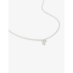 Monica Vinader F letter-charm recycled sterling-silver pendant necklace