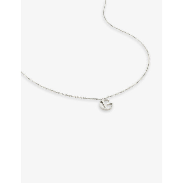 Monica Vinader G letter-charm recycled sterling-silver pendant necklace