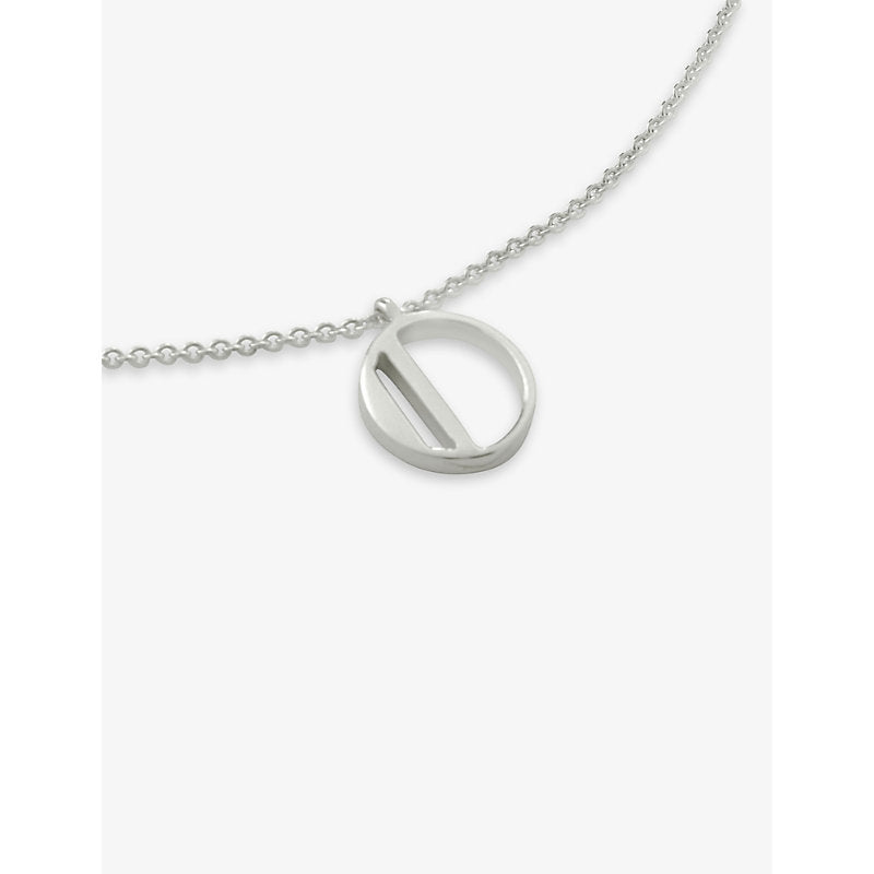 Monica Vinader O letter-charm recycled sterling-silver pendant necklace