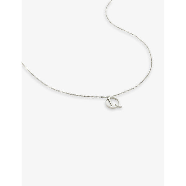 Monica Vinader Q letter-charm recycled sterling-silver pendant necklace