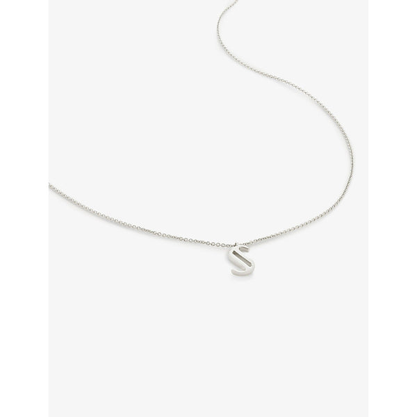 Monica Vinader S letter-charm recycled sterling-silver pendant necklace