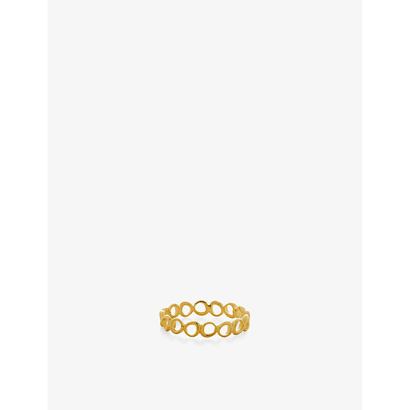 Monica Vinader Nura open-shape 18ct yellow gold-plated vermeil sterling-silver stacking ring