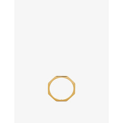 Monica Vinader Octagon 18ct yellow gold-plated vermeil sterling-silver stacking ring