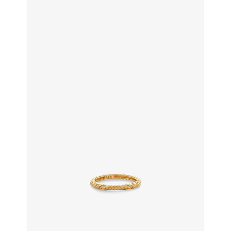 Monica Vinader Heirloom 18ct yellow gold-plated vermeil sterling-silver stacking ring