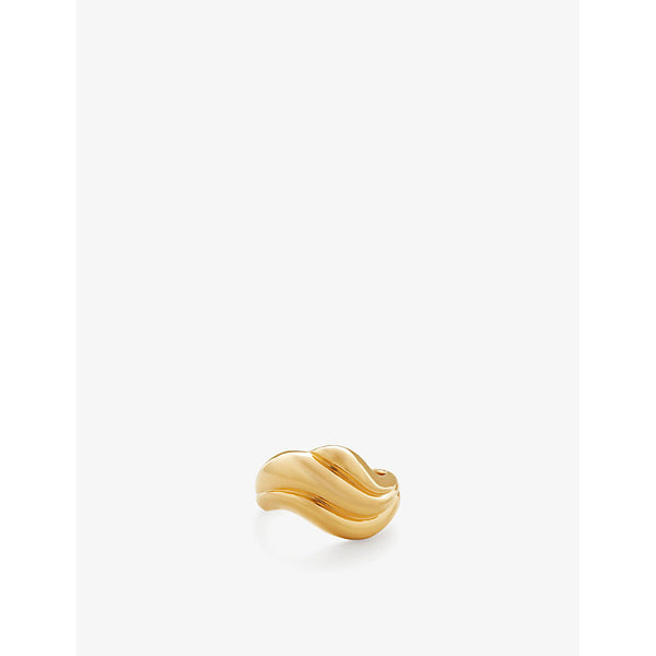 Monica Vinader Swirl 18ct yellow gold-plated vermeil sterling-silver ring