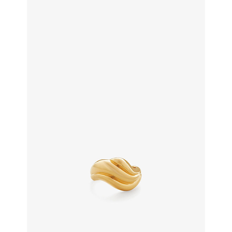 Monica Vinader Swirl 18ct yellow gold-plated vermeil sterling-silver ring