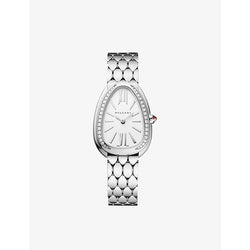 Bvlgari 103361 Serpenti Seduttori stainless steel and diamond quartz watch