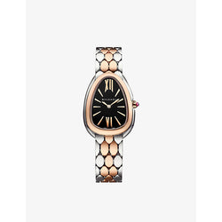 Bvlgari 103799 Serpenti Seduttori 18ct rose-gold and stainless-steel quartz watch