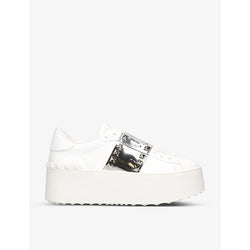 Valentino Garavani Rockstud Untitled platform leather low-top trainers