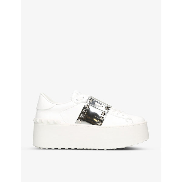  Valentino Garavani Rockstud Untitled platform leather low-top trainers