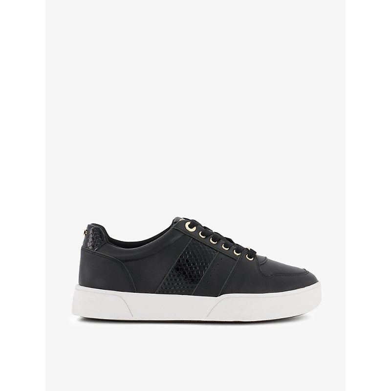 Dune Elysium side-stripe leather low-top trainers | Dune