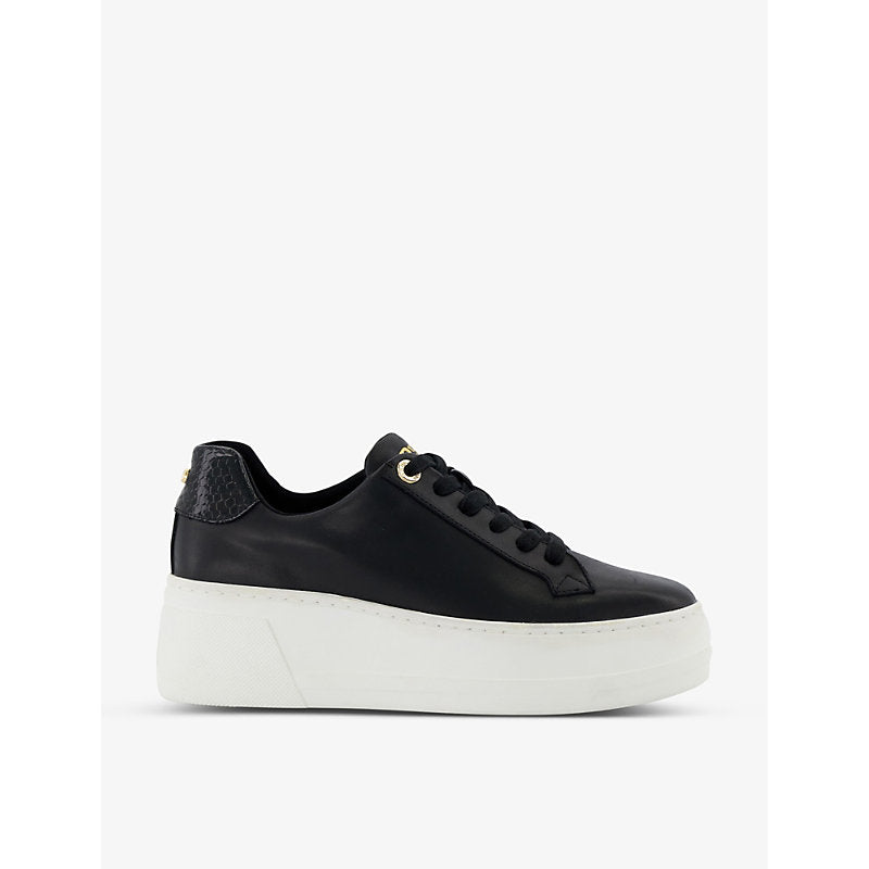 Dune Episode leather flatform low-top trainers