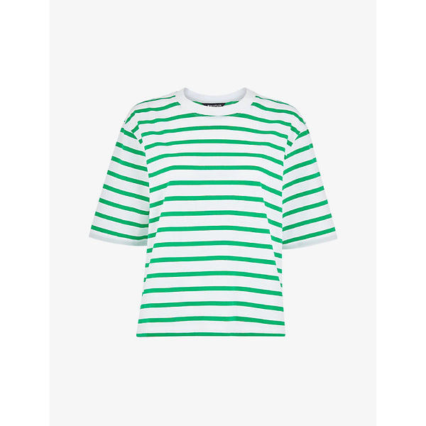 Whistles Stripe-pattern short-sleeve cotton T-shirt