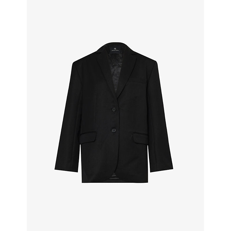  Anine Bing Quinn single-breasted wool blazer