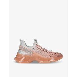 Steve Madden Mistica rhinestone-embellished chunky-sole woven trainers | Steve Madden