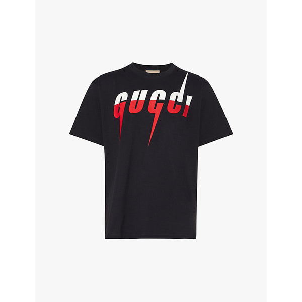 Gucci Brand-print short-sleeved cotton-jersey T-shirt