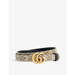  Gucci Reversible logo-buckle leather belt