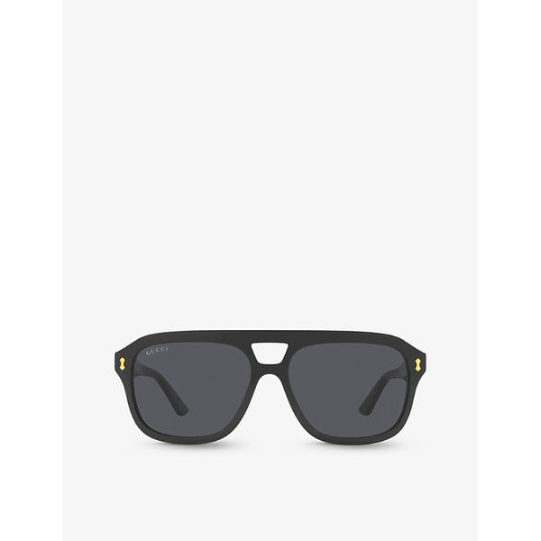 Gucci GC002033 GG1263S rectangle-frame acetate sunglasses | LYBSTORE