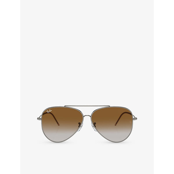  Ray-Ban RBR0101S pilot-frame metal sunglasses