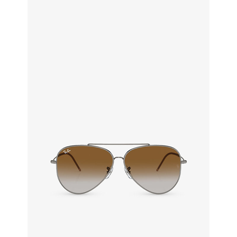  Ray-Ban RBR0101S pilot-frame metal sunglasses