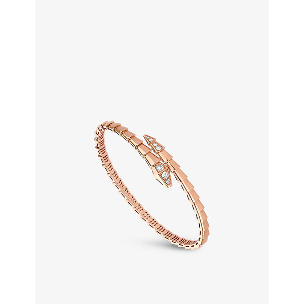 Bvlgari Serpenti Viper 18ct rose-gold and 0.47ct diamond bracelet