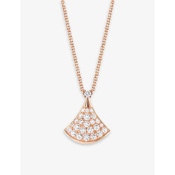 Bvlgari Divas'Dream 18ct rose-gold and 0.47ct brilliant-cut diamond necklace