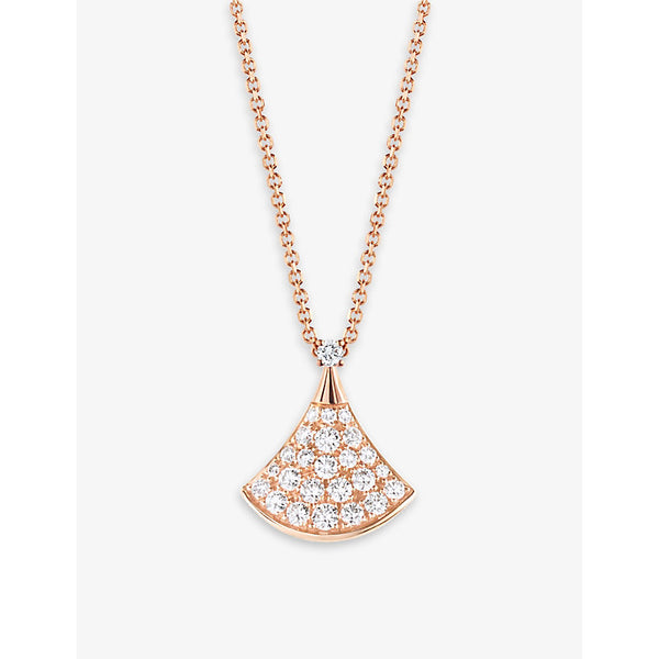 Bvlgari Divas'Dream 18ct rose-gold and 0.47ct brilliant-cut diamond necklace