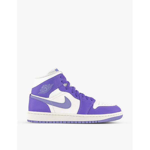 Air Jordan 1 Mid chunky- sole leather mid-top trainers