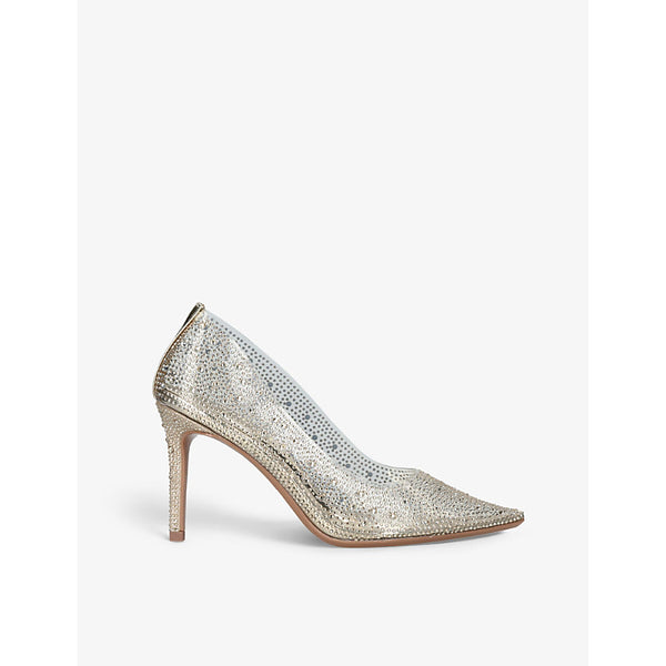 Carvela Lovebird crystal-embellished PVC courts